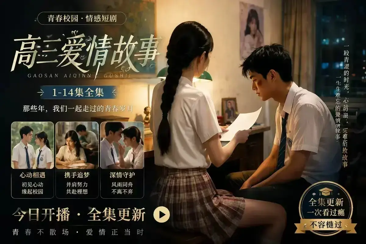 《B中爱情故事》AI校园短剧4KHDR画质完整版-高清观看无删减-百度网盘在线秒存-B中爱情故事AI短剧每集都戳心