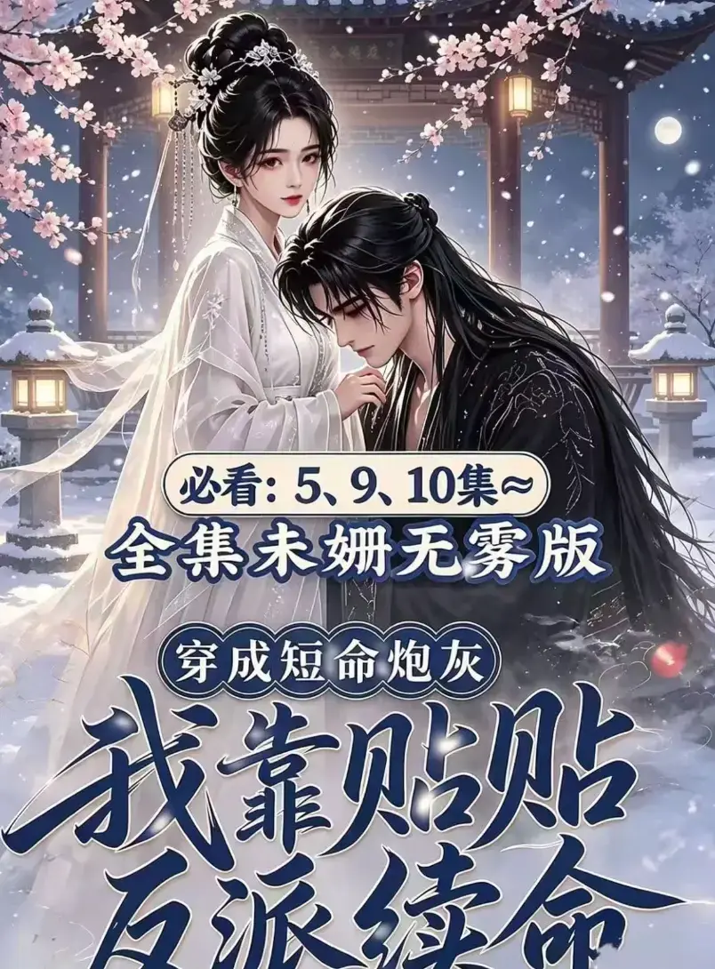 穿书超甜爽剧《穿成短命炮灰我靠贴贴反派续命》AI漫剧全集-未删减高清完整版-免费看无广告在线追剧